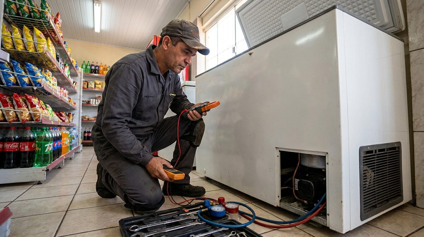 Conserto de placa eletrônica de freezer no Bom Clima, Juiz de Fora‑MG